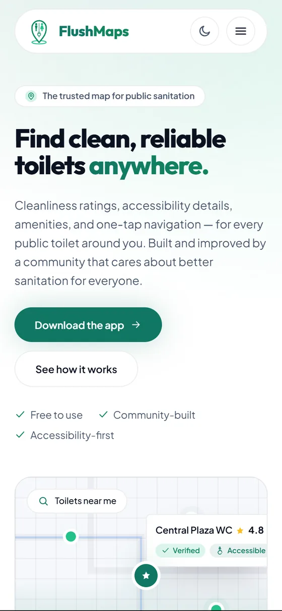 FlushMaps on a phone