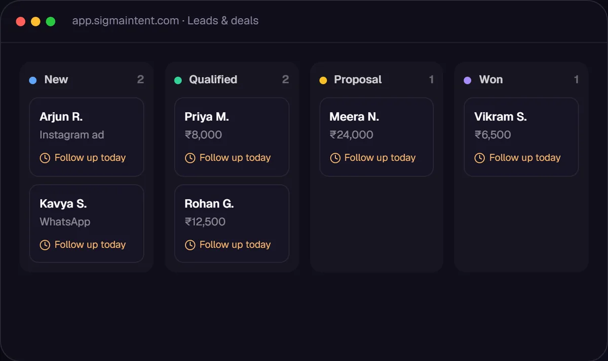 Growth OS: leads and deals